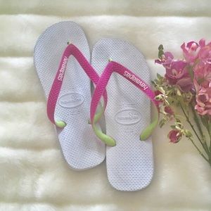 Havaianas White FlipFlops US 9
